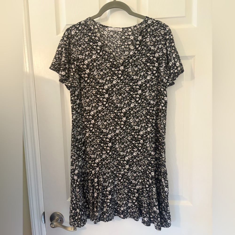 EUC, KtK Floral Black and White Dress, Sm.